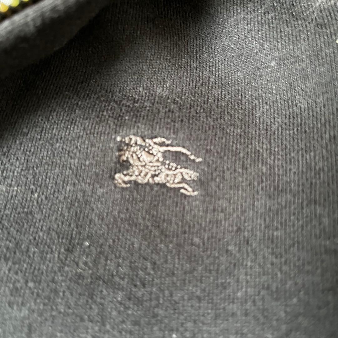 バーバリーブルーレーベル フードファー付 パーカー ノバチェック 2WAY黒