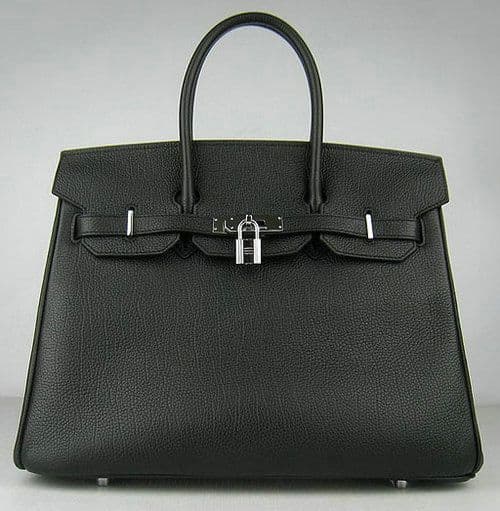 H 黒 レザー トゴ バッグ バーキンデザイン
