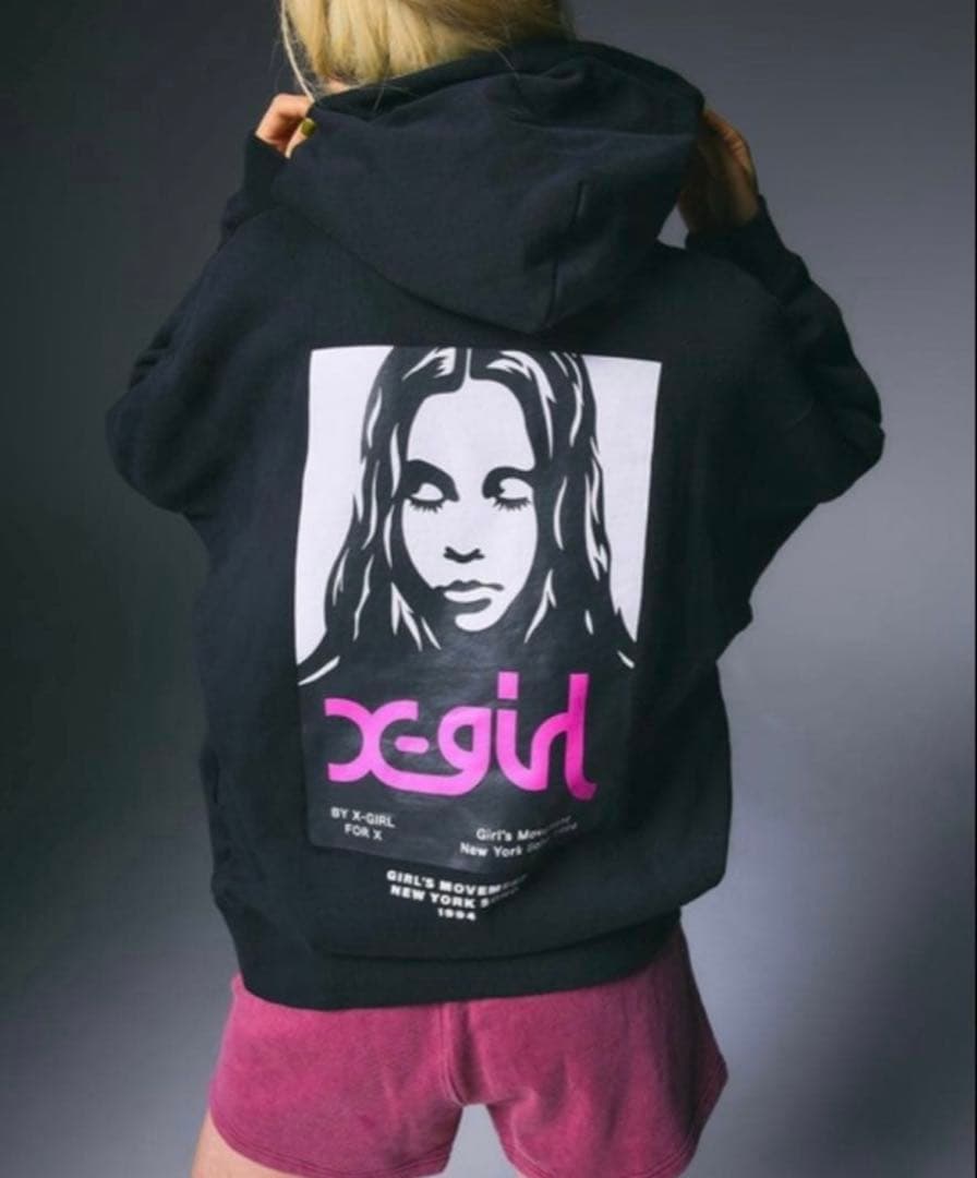 X-girl エックスガール パーカー フーディー スウェット フード