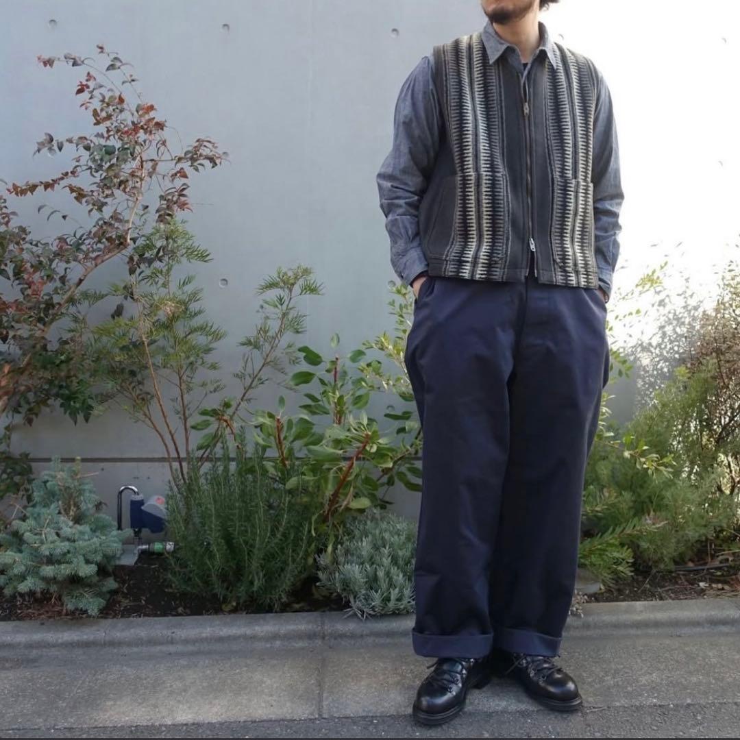 Nigel Cabourn ナイジェルケーボン　厚手コットンパンツ36 ネイビー