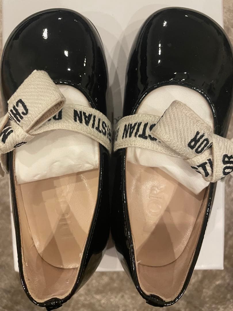 【baby Dior】 バレリーナシューズ 黒 22