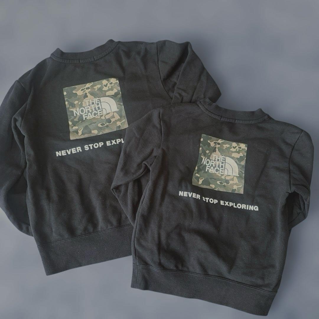 ノースフェイス　スウェット黒140.120セット