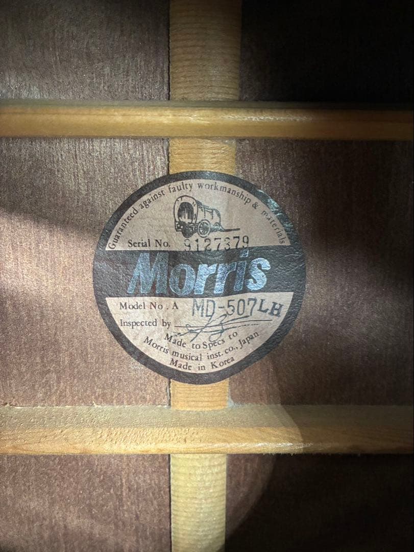 Morris モーリス アコースティックギター 左利き用レフティ ソフトケース付