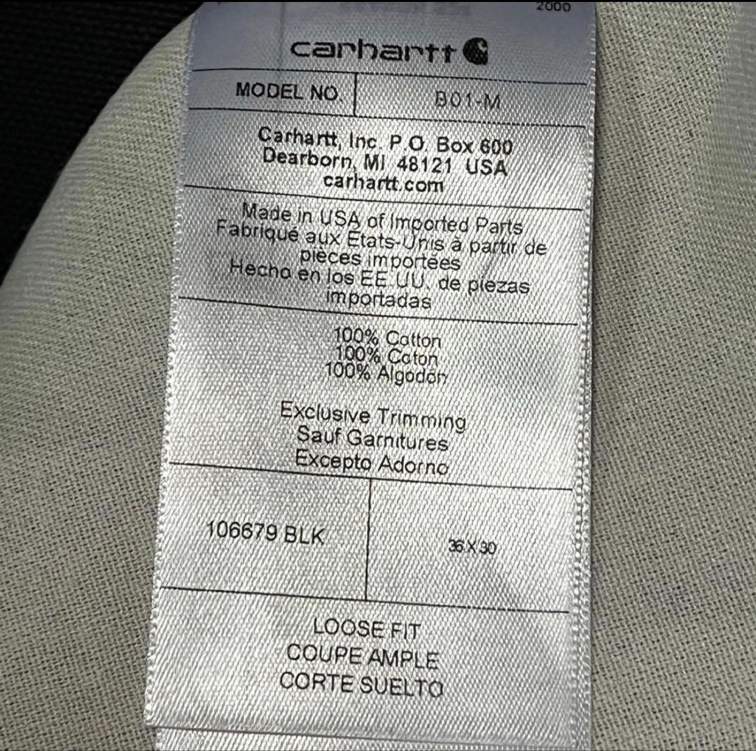 悠*大様 Carhartt 黒 ワークパンツ