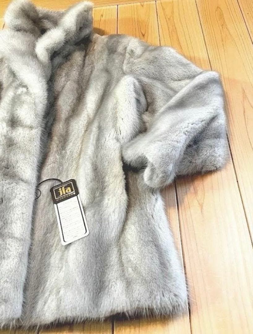 最高級 サファイア ミンク ハーフコート