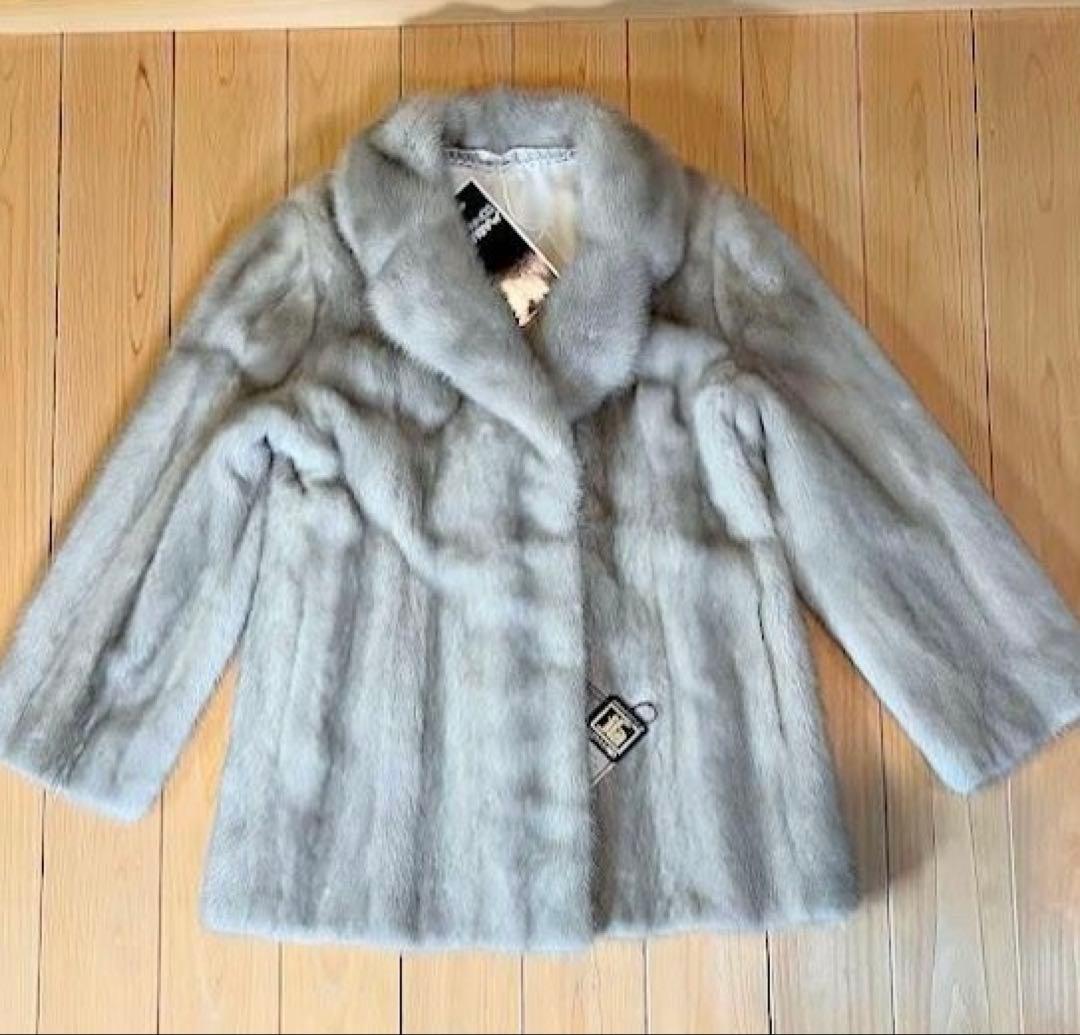 最高級 サファイア ミンク ハーフコート