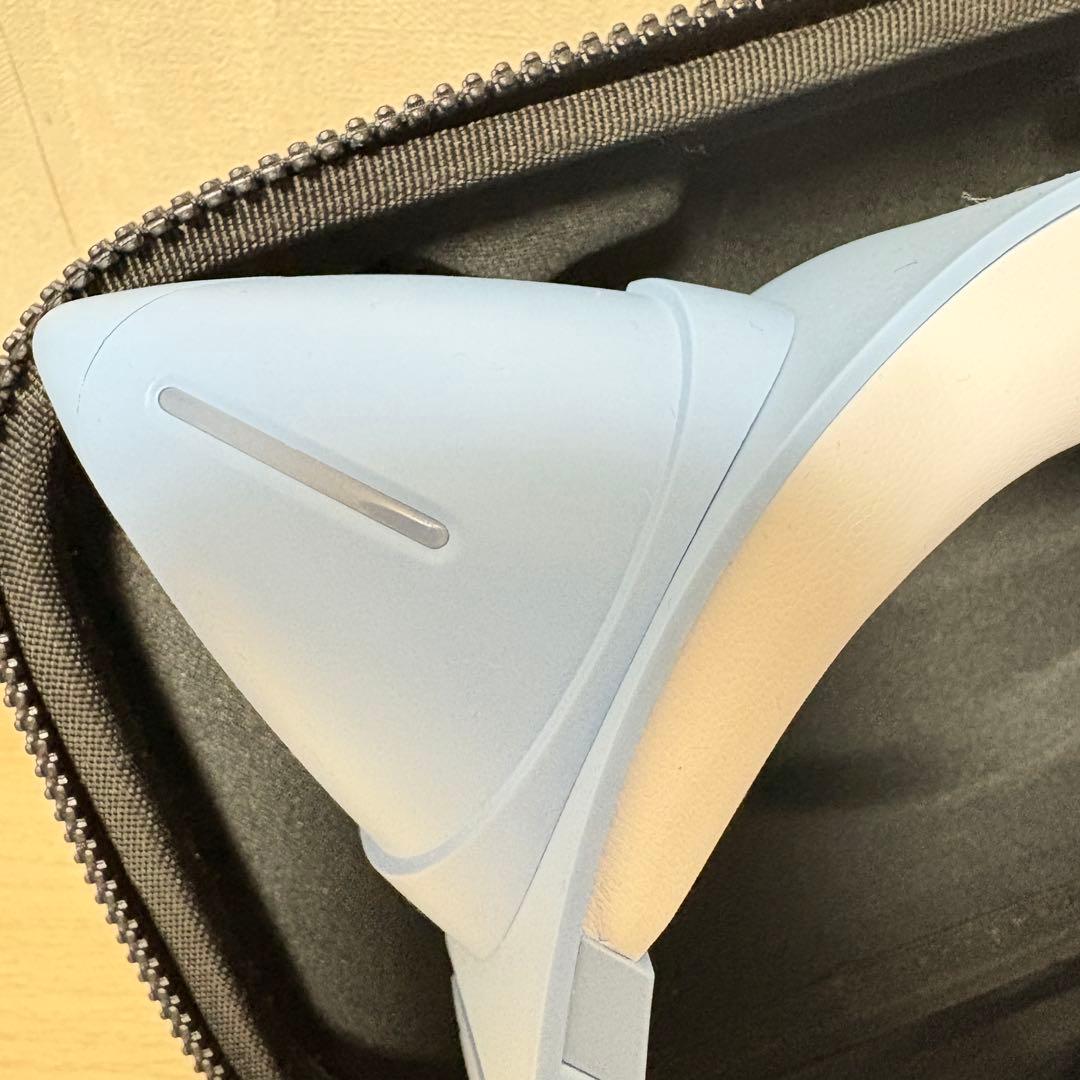 【極美品 YOWU】猫耳ヘッドホン ワイヤレス 第3世代 LED 水色 マイク