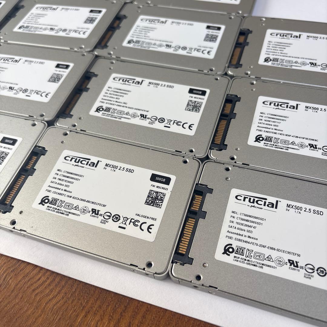 Crucial MX500 500GB SATA SSD 14個セット 現状品
