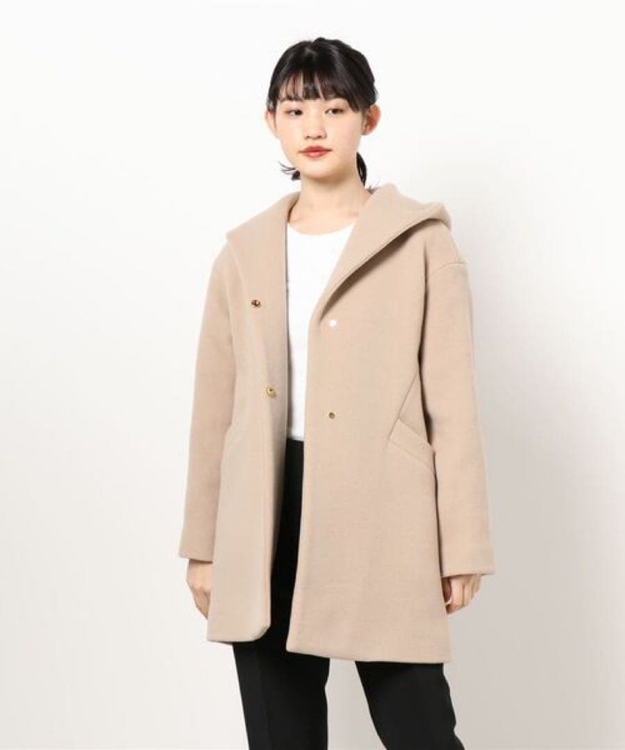 最終価格✨定価5.3万 ANAYI ダブルビーバーフードコート キャメル