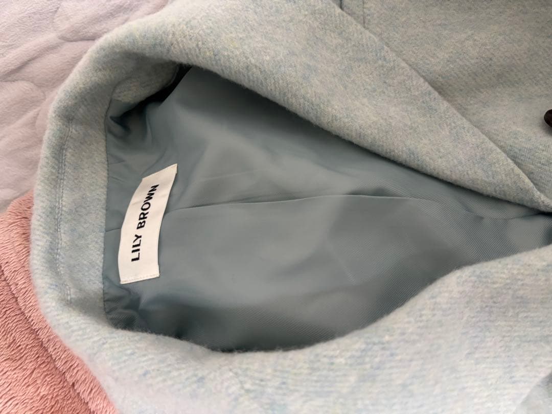 リリーブラウン ベルト付きシャギーオーバージャケット