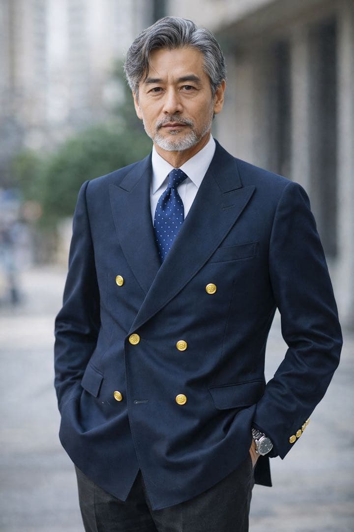 未使用級 J.PRESS 紺ブレ ダブルブレスト 金ボタン テーラードジャケット