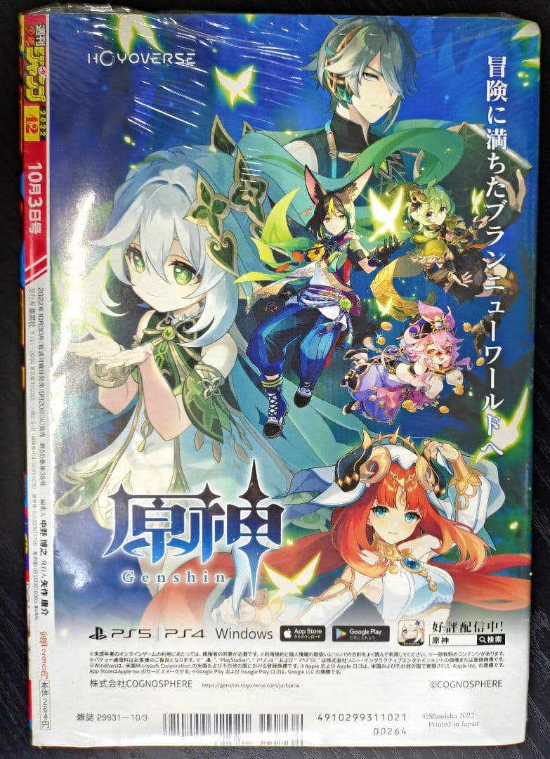 新品未読シュリンク【週刊少年ジャンプ2022年42号】ワンピース　ニカ 初表紙b