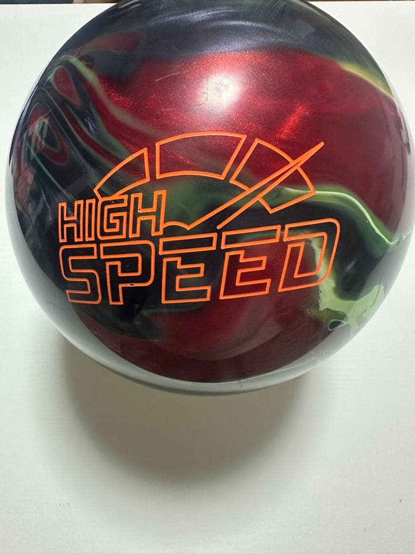 HIGH SPEED ボウリングボール 15LB スモーク/ライム/スカーレット