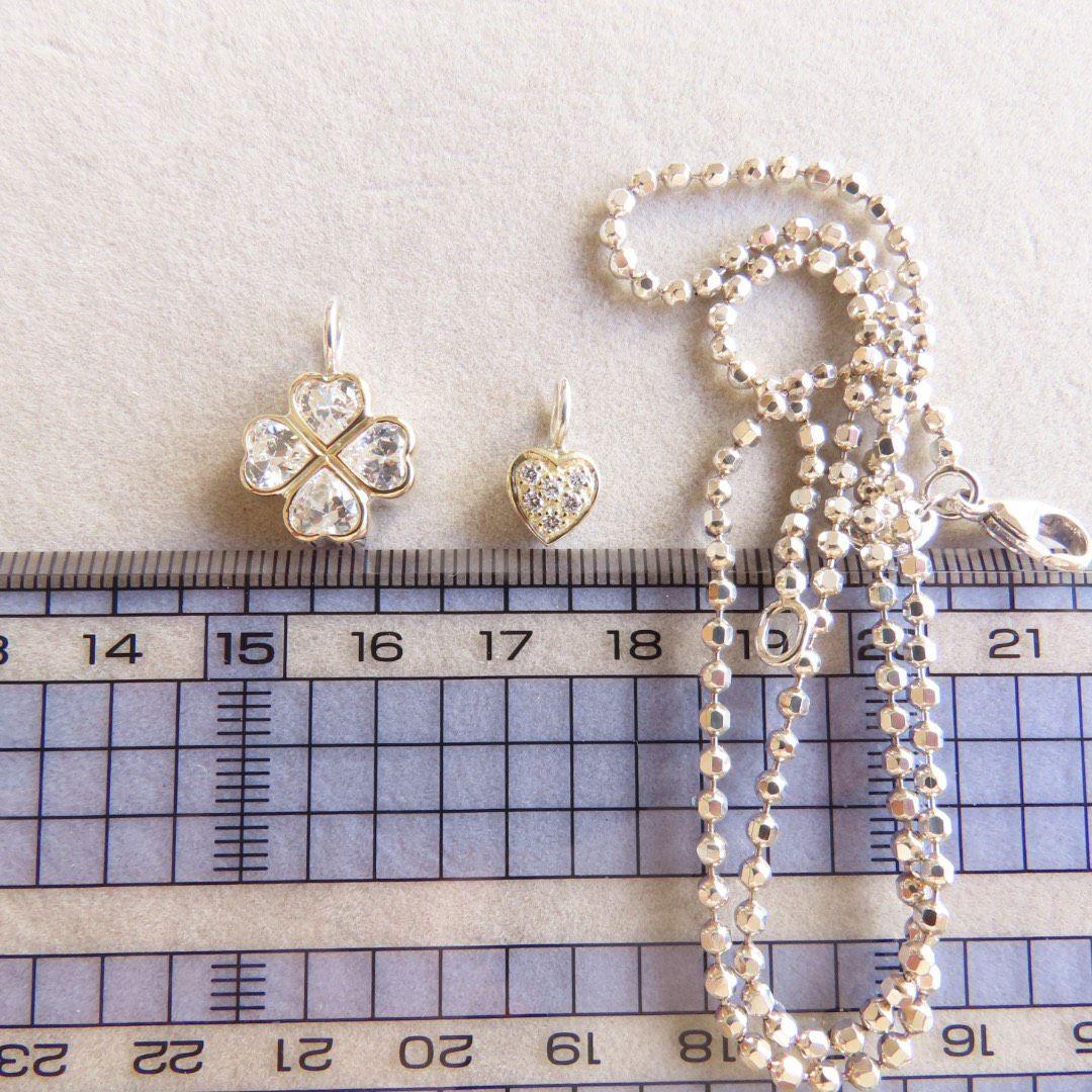 フォリフォリ　750 k18 シルバー　925 ネックレス　クローバー