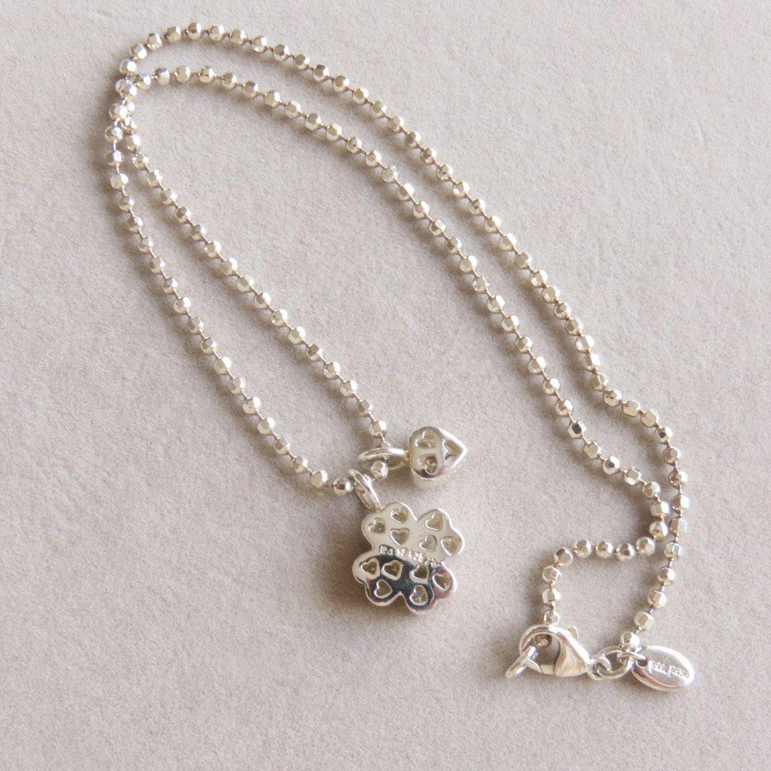 フォリフォリ　750 k18 シルバー　925 ネックレス　クローバー