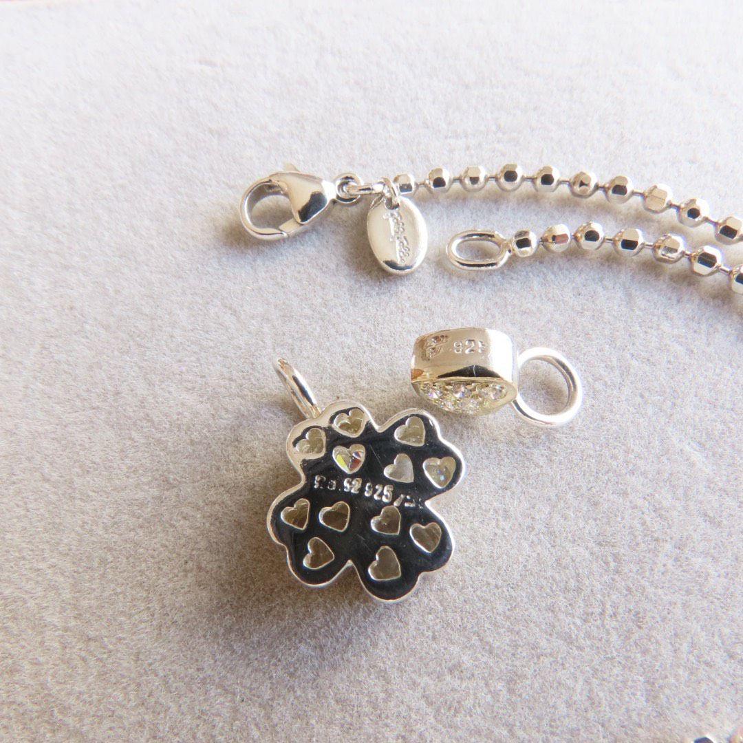 フォリフォリ　750 k18 シルバー　925 ネックレス　クローバー