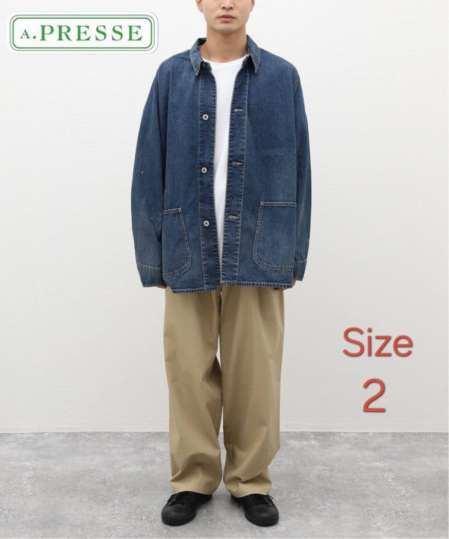 美品23aw A.PRESSE Denim Coverall Jacket 2