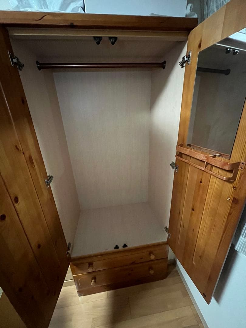 【美品】洋服クローゼット　洋ダンス　２枚扉