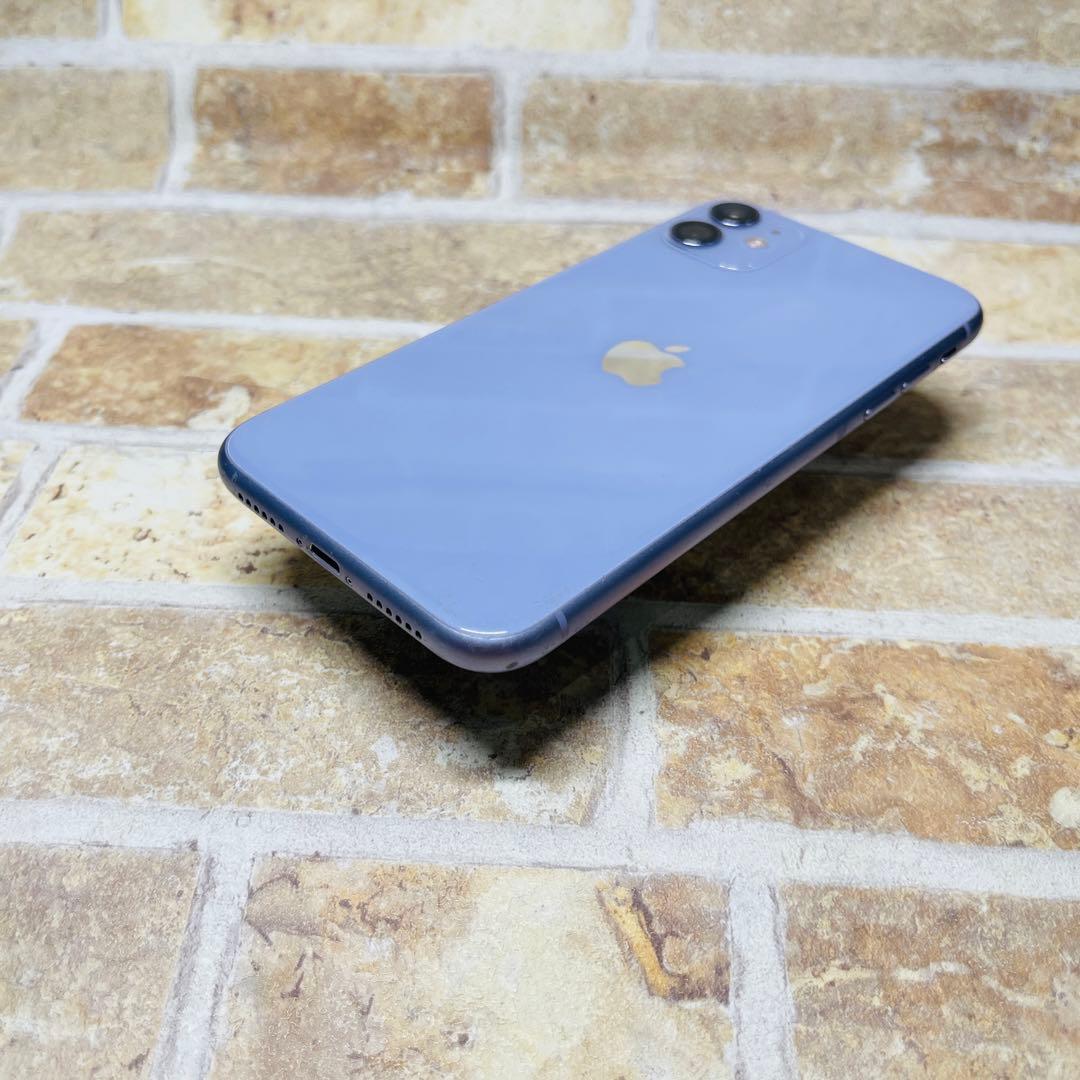 SIMフリー iPhone11 64GB X-1378 パープル 新品バッテリ－