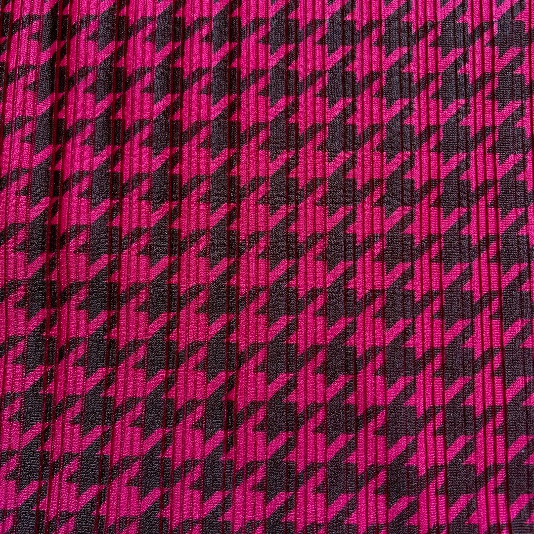 プリーツプリーズ　イッセイミヤケ　ネックウォーマー　　オーチューブ　千鳥格子