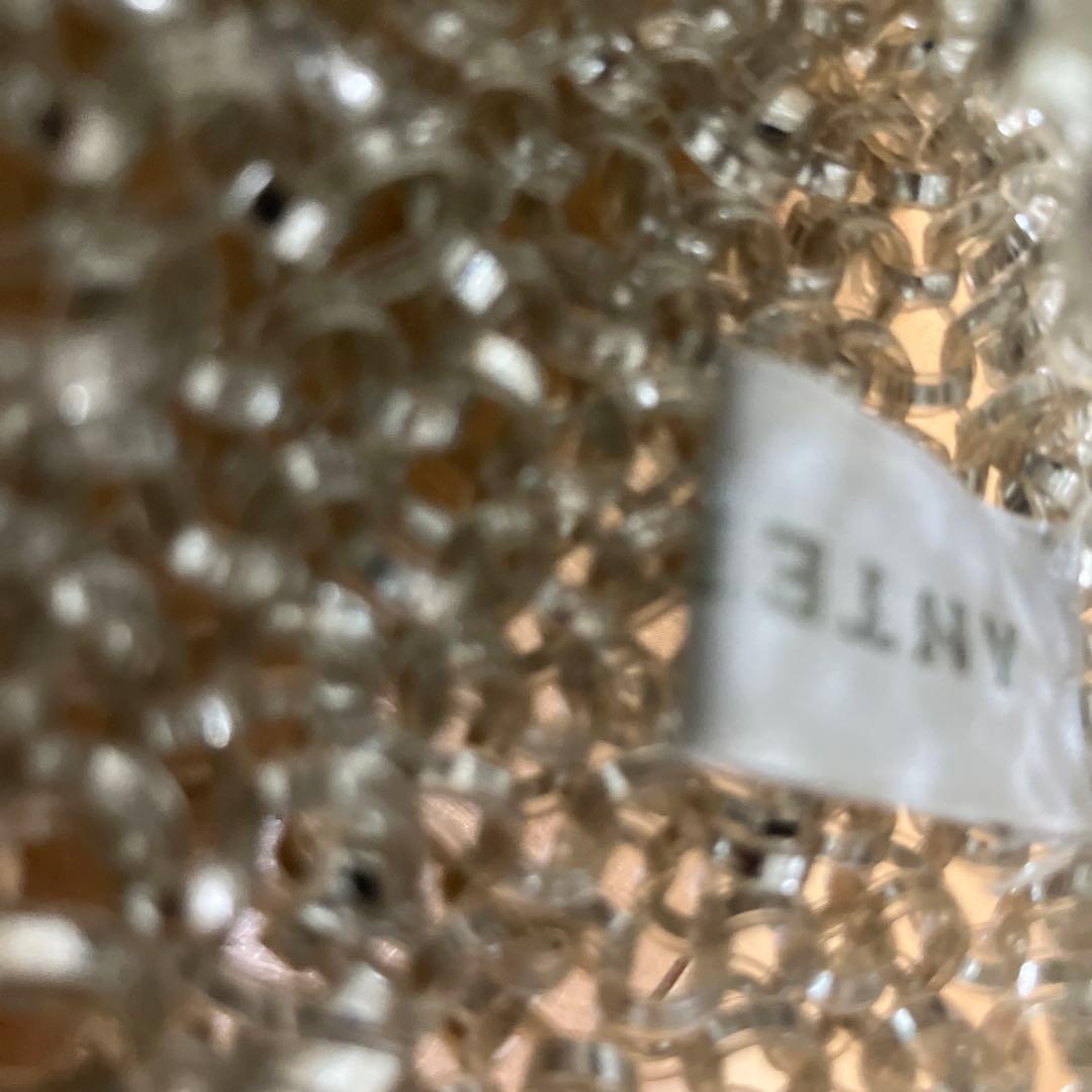 ANTEPRIMAシルバー ビーズ編み パーティーバッグ