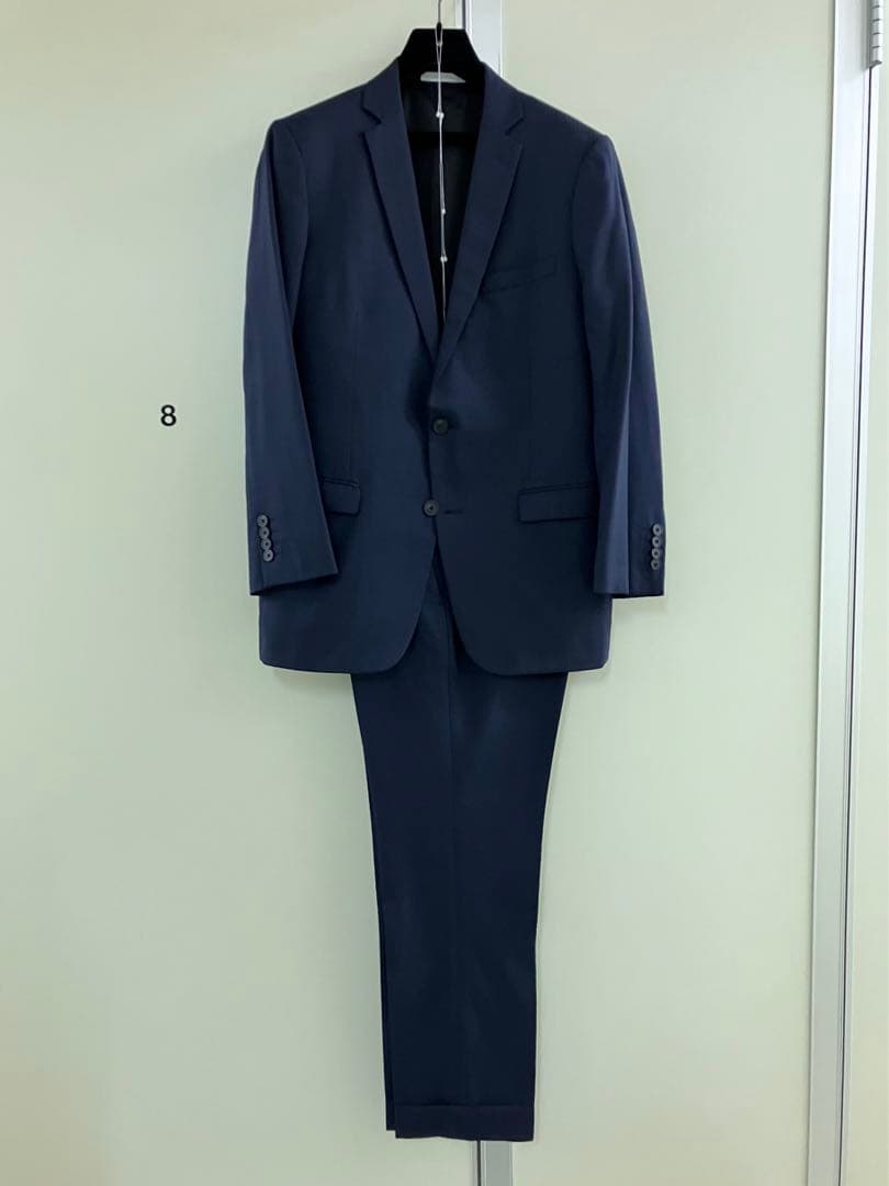 〓 〓 NAVY SILK×WOOL バーズアイ スーツ