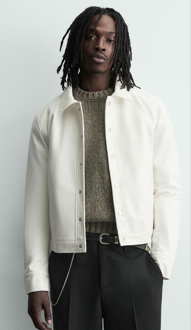 ZARA　ホワイトレザージャケット　完売品