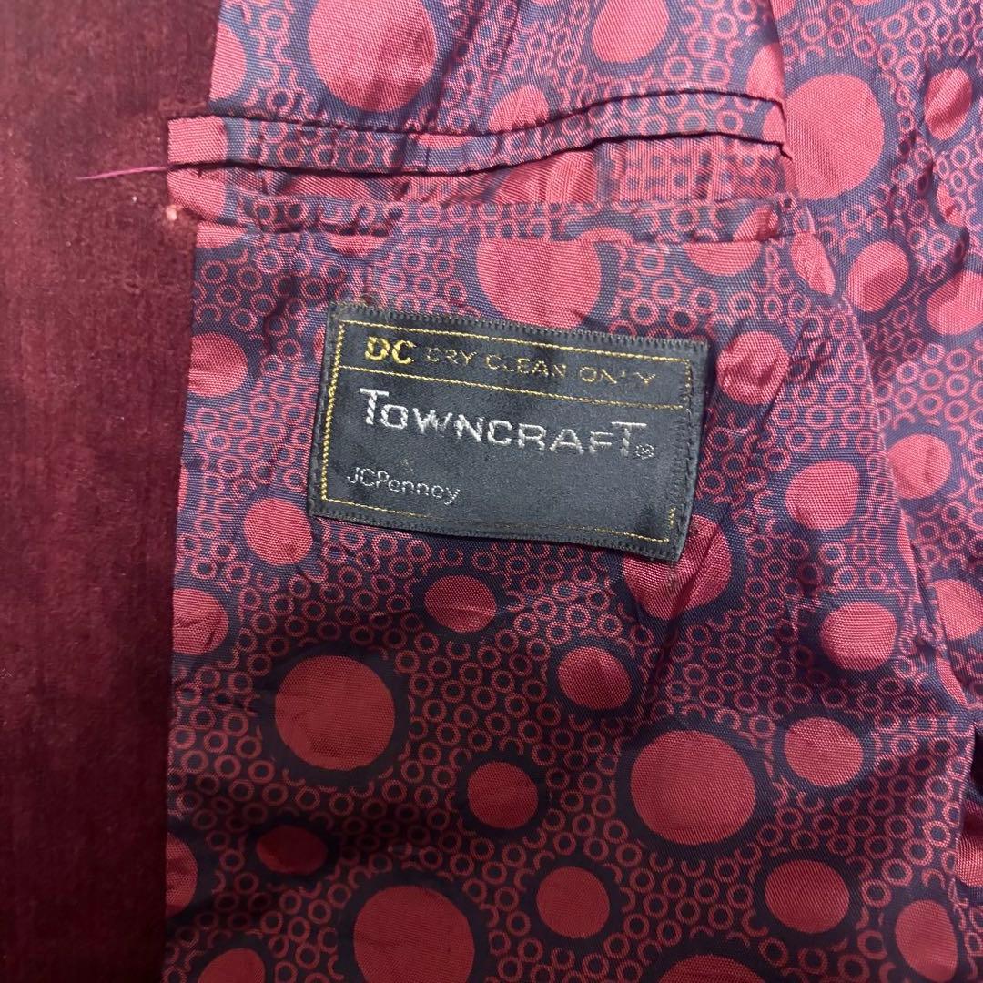 70s USA製 ベロア レザー テーラードジャケット60s 50s