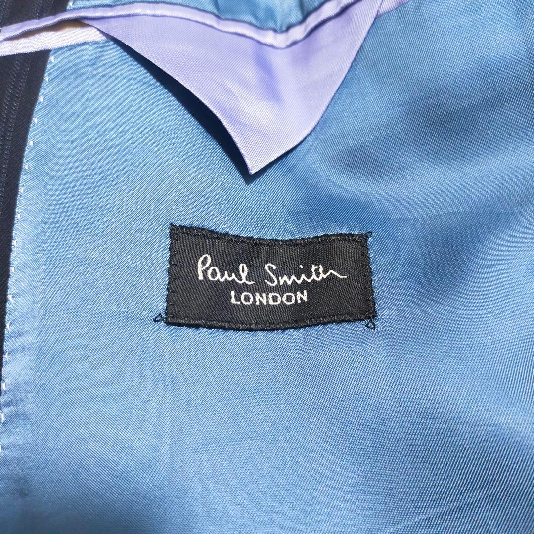 【紳士の装い】ポールスミス×ロロピアーナ・スーツ・4シーズン・紺ストライプ・M