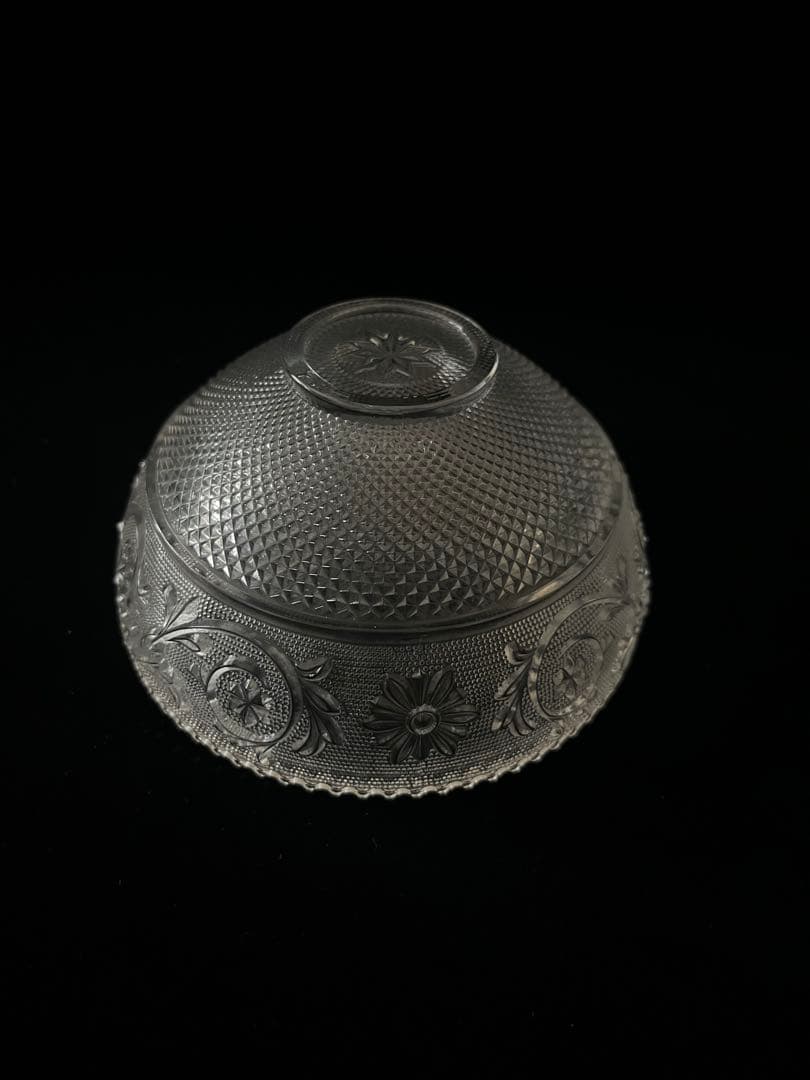 【廃番・希少】 【未使用】バカラ 花模様エッチングボウルシール・箱・冊子付