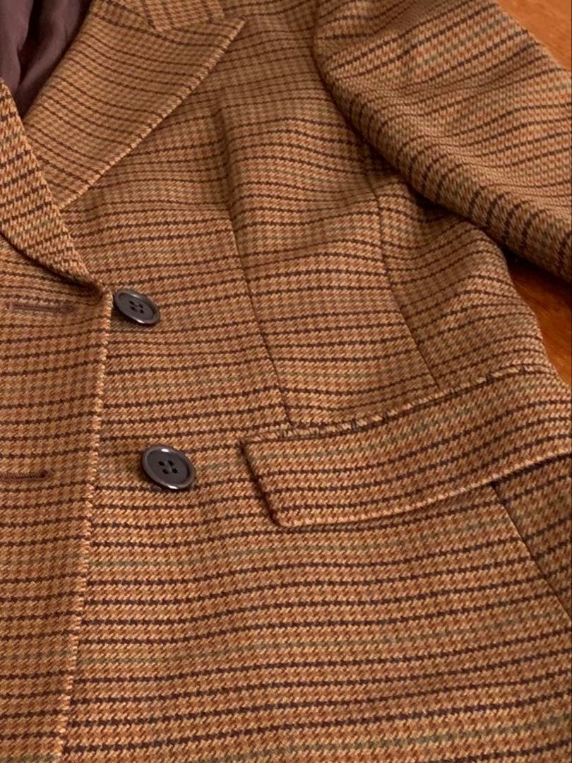 ANAYI ウールチェックダブルジャケット 未使用 36