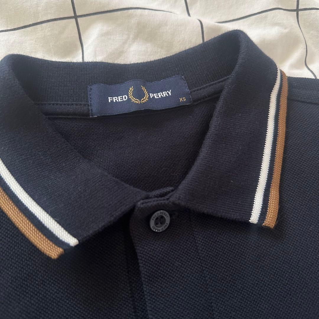 FREDPERRY ポロシャツ xs ネイビー