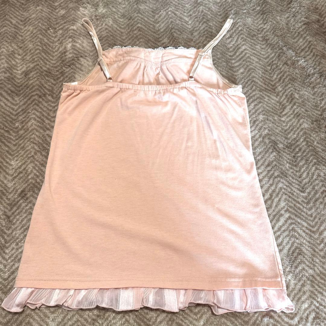 リボン付きピンクキャミソール