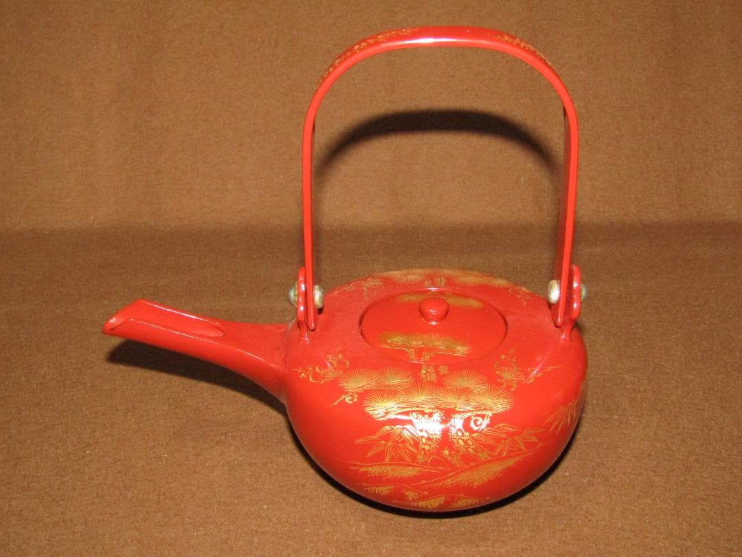 【輪島塗　松竹梅鶴亀　沈金蒔絵　屠蘇器揃】美品　正月道具