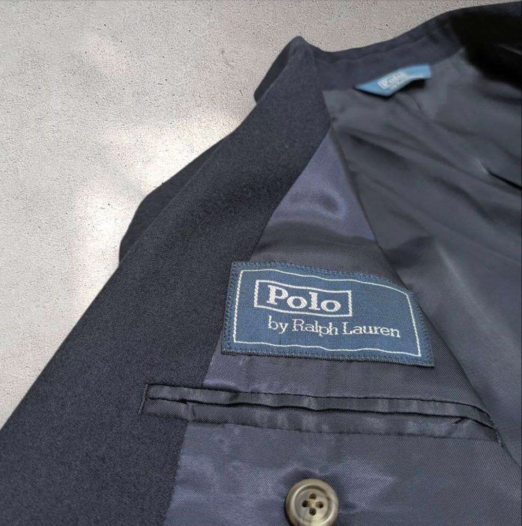 【日本製】ポロラルフローレン 金ボタン テーラードジャケット 紺ブレ 160