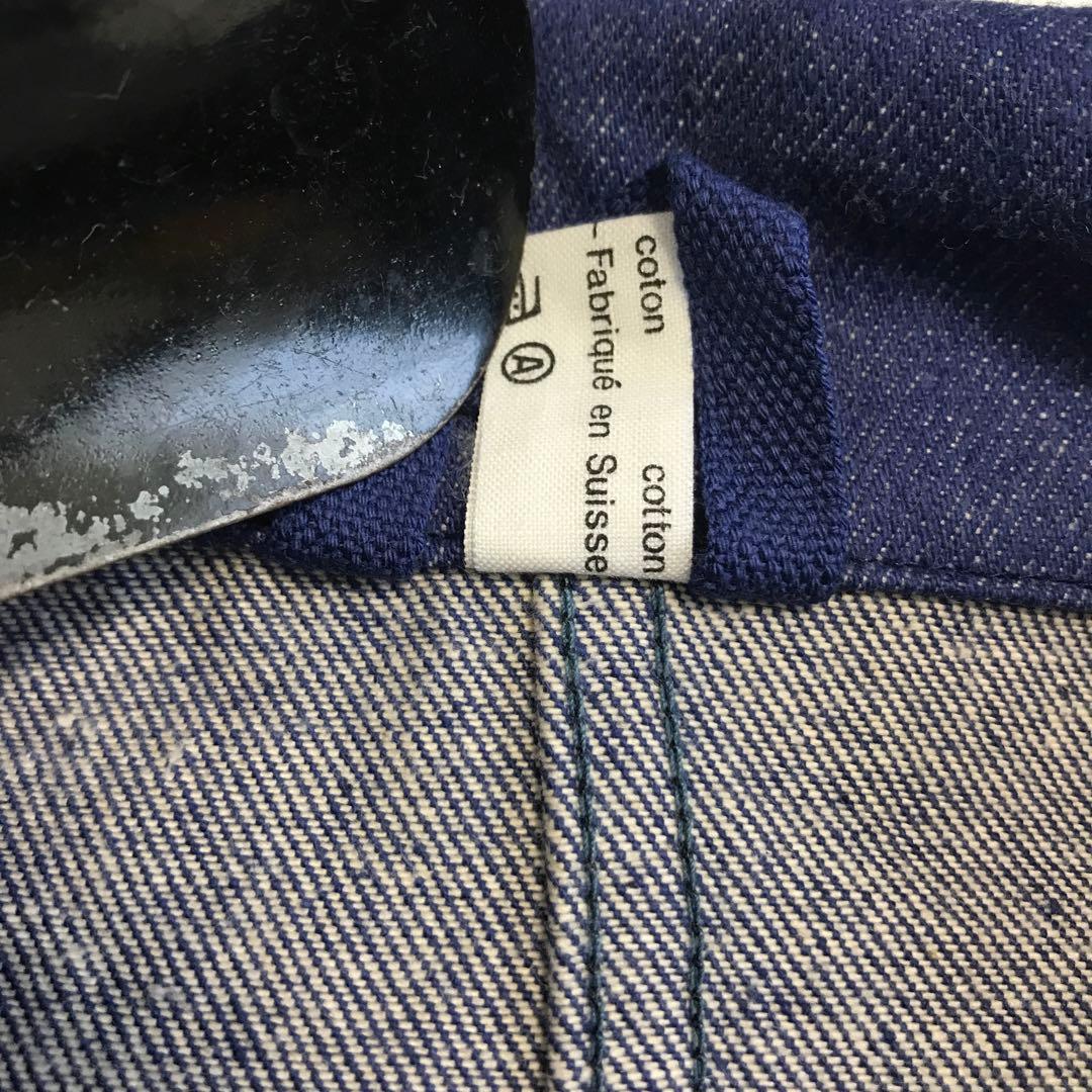 デッドストック！70's スイス製 デニムジャケット ミリタリー