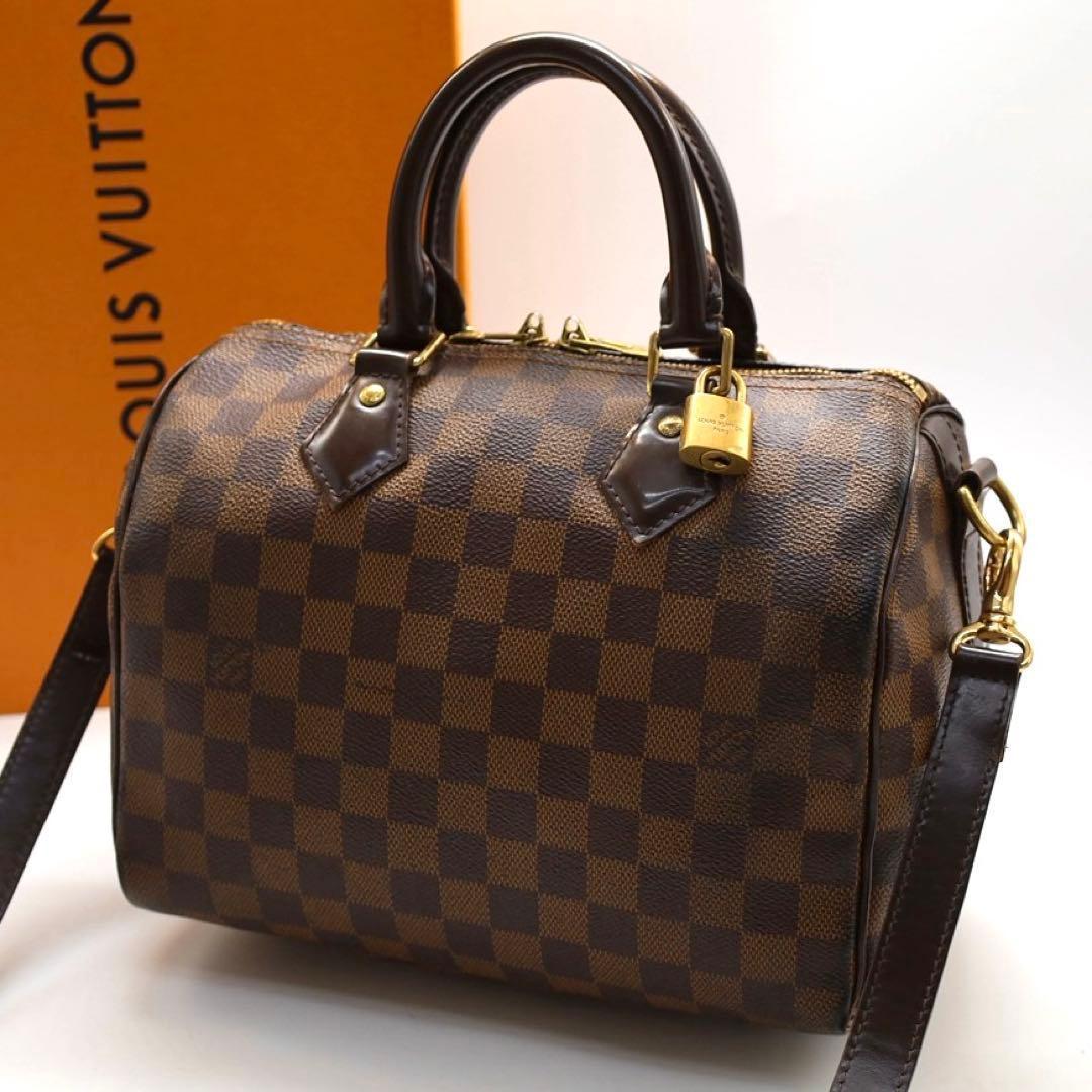 【美品】ヴィトン　スピーディ・バンドリ―エール25 ダミエ　エベヌ　ハンドバッグ