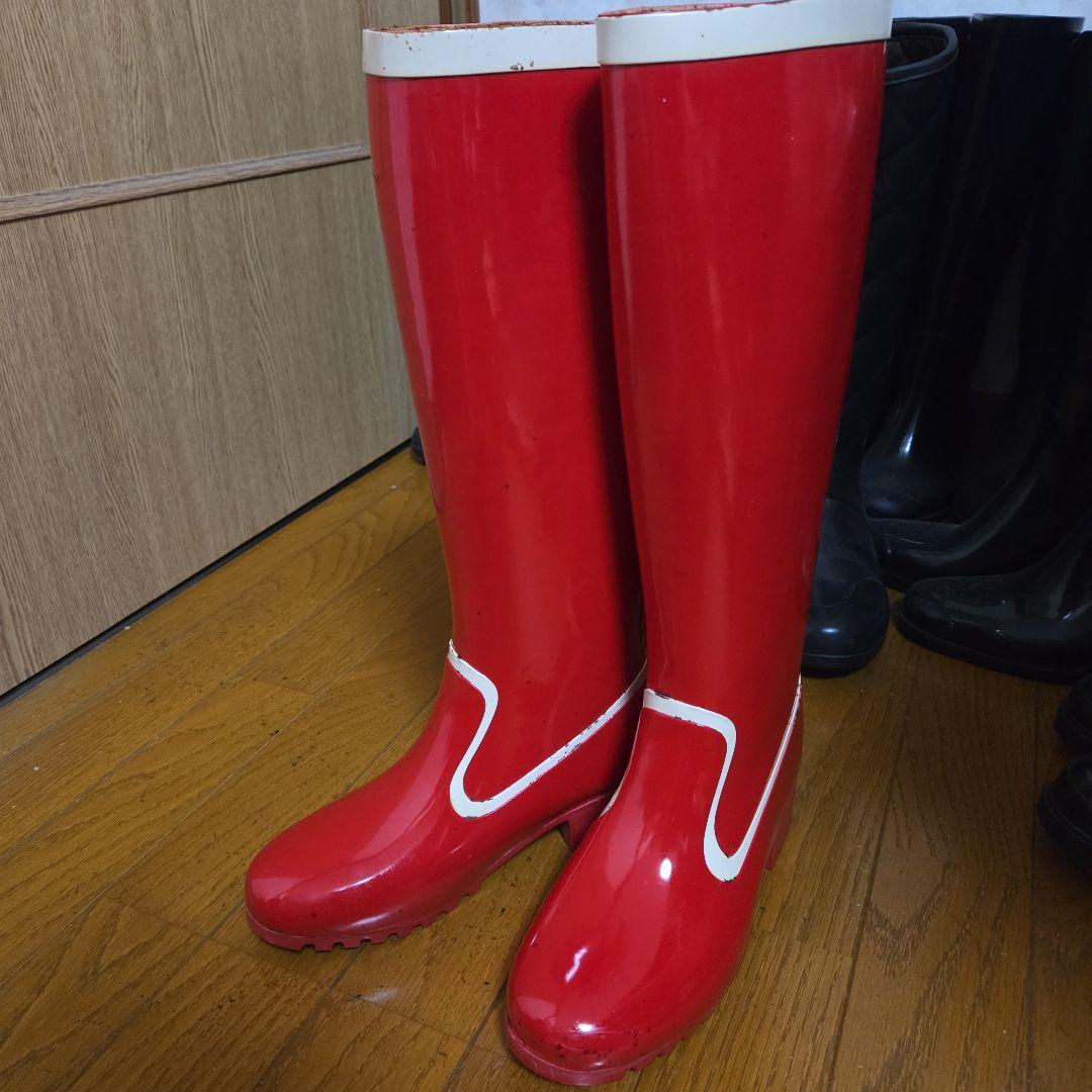 ヴィンテージ　レインブーツ　ラバーブーツ　バスクラフト　レッド
