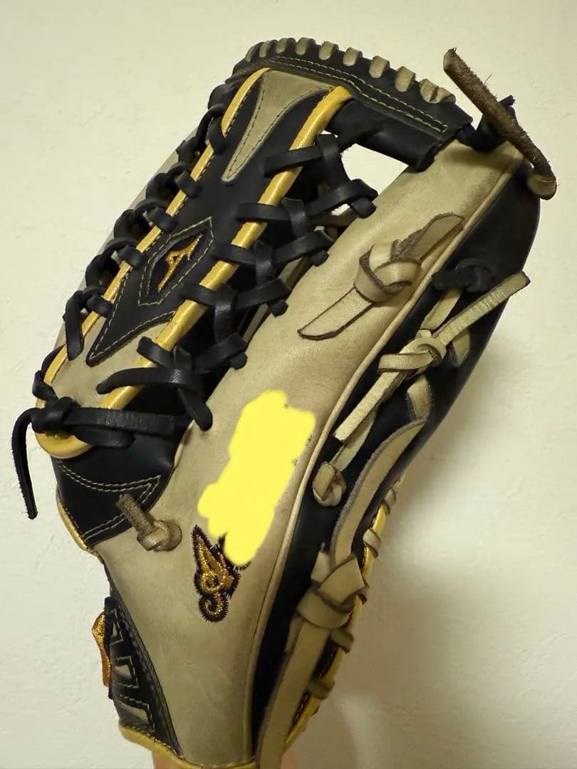 【中古/定価6万】ミズノプロ 外野手 西川型グラブ 黒ブロンド