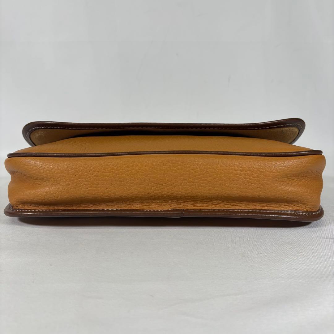 美品 ロエベ クラッチバッグ セカンドバッグ アナグラム ロゴ レザー ブラウン
