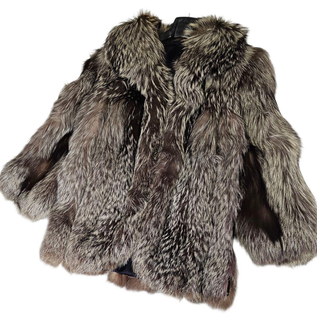 SAGA FOX　シルバーフォックス フルファーコート　銀タグ