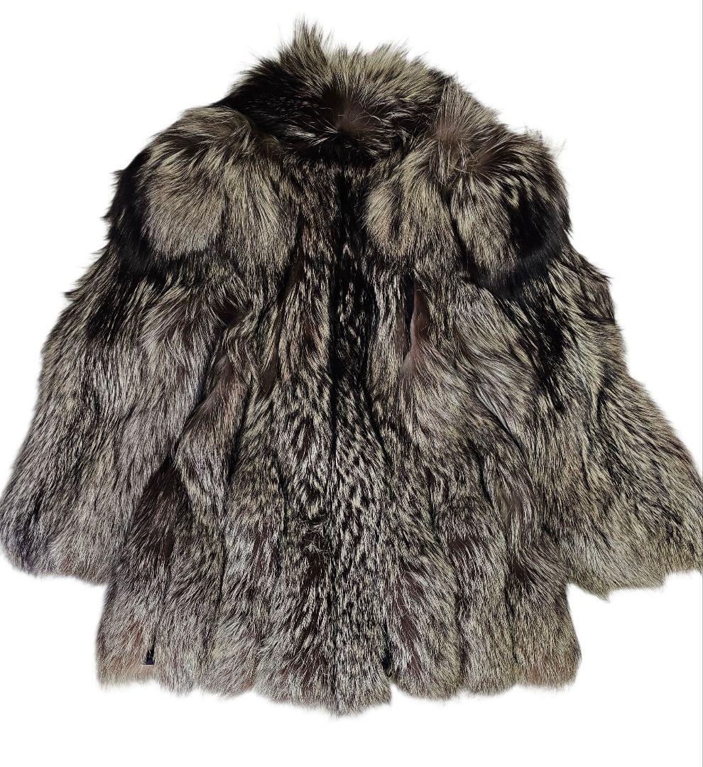 SAGA FOX　シルバーフォックス フルファーコート　銀タグ