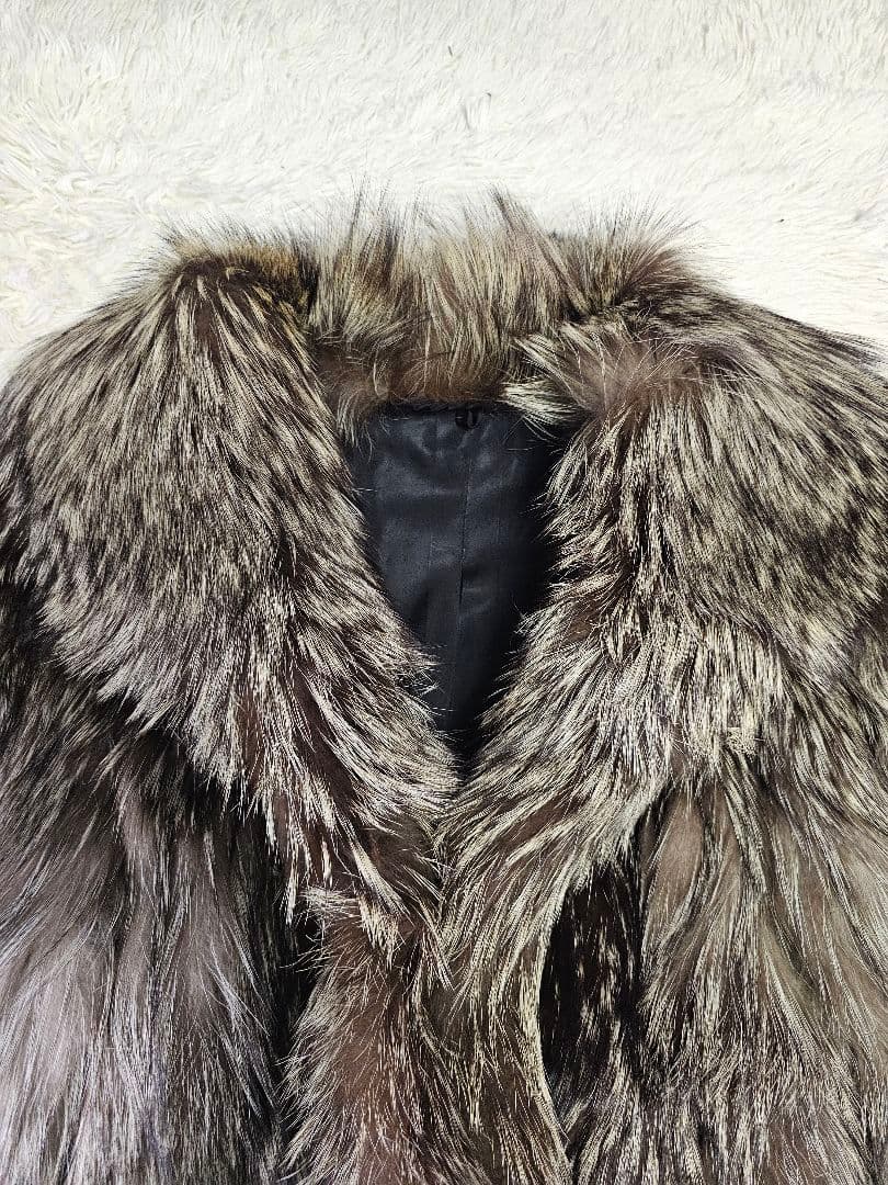 SAGA FOX　シルバーフォックス フルファーコート　銀タグ