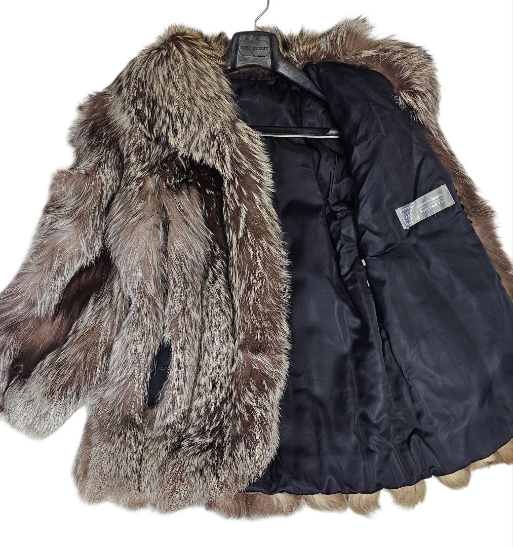 SAGA FOX　シルバーフォックス フルファーコート　銀タグ