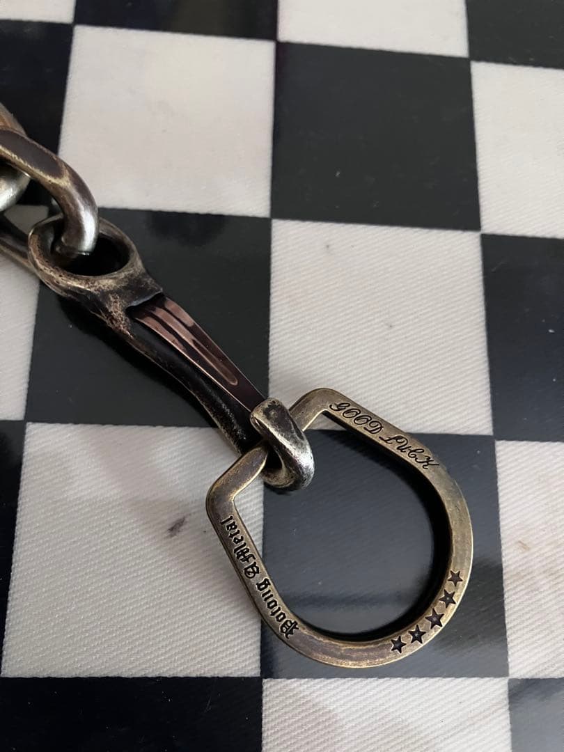 ブラス製刻印入りカラビナ　north&juddナスカン　ホースシューキーリング