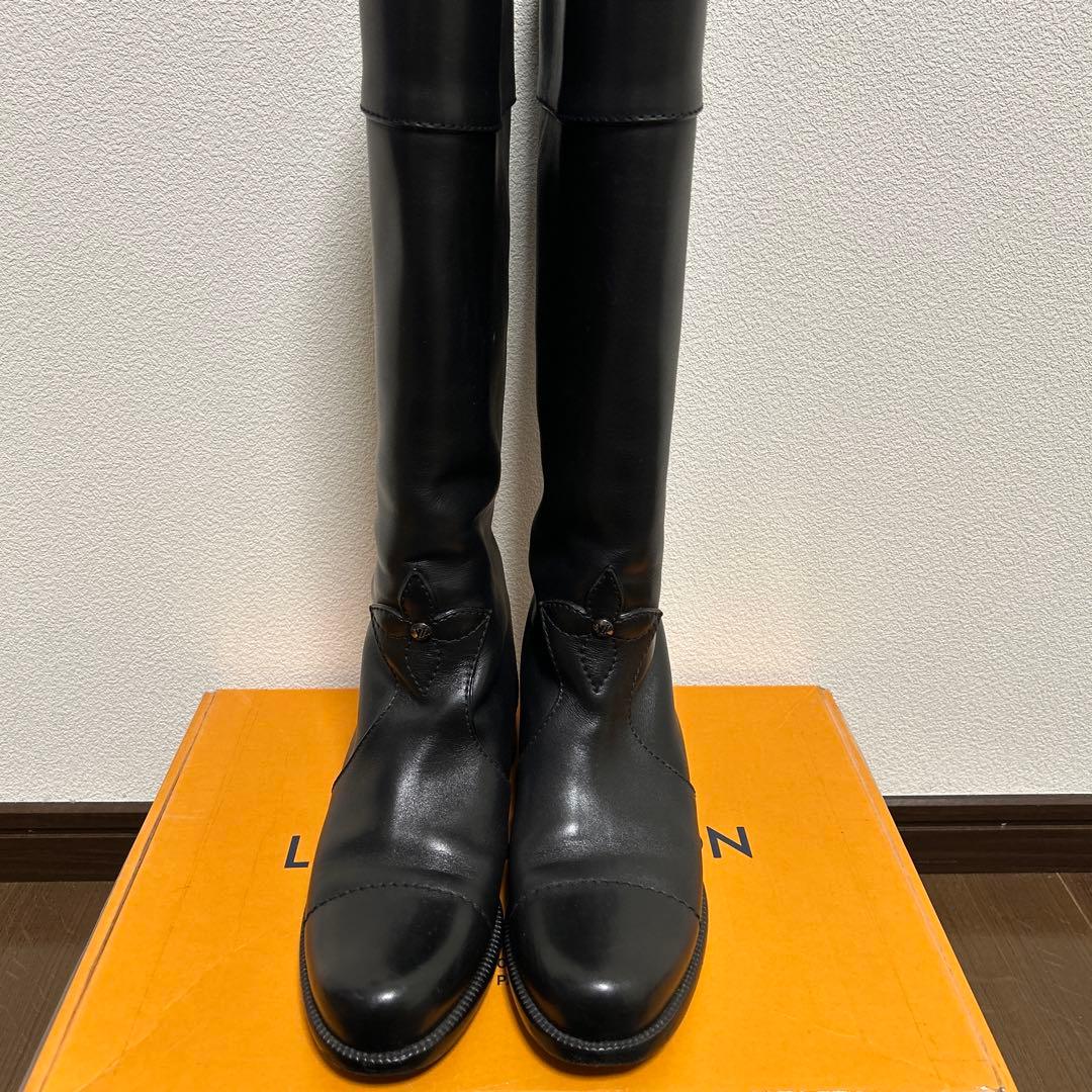 ♡LOUIS VUITTONフラワーモチーフレザー ロングブーツ36 1/2♡