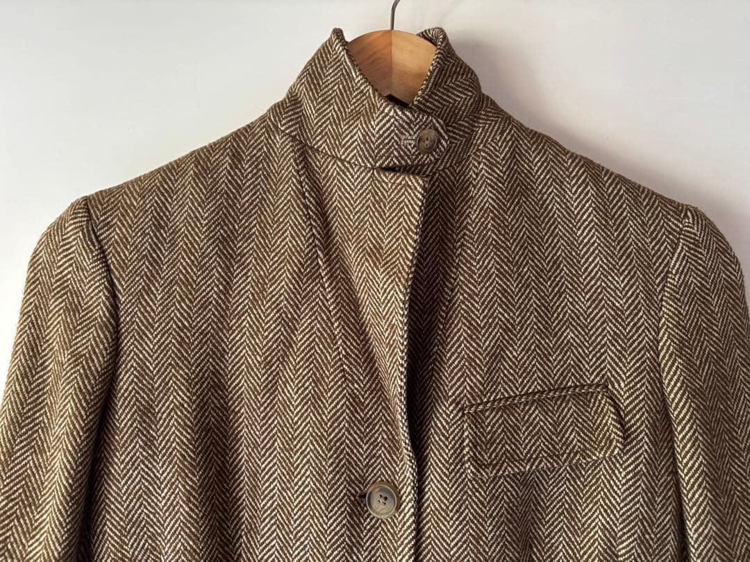 ❤︎ ラルフローレン イタリー製 ヘリンボーン 絹混ウールジャケット サイズ2