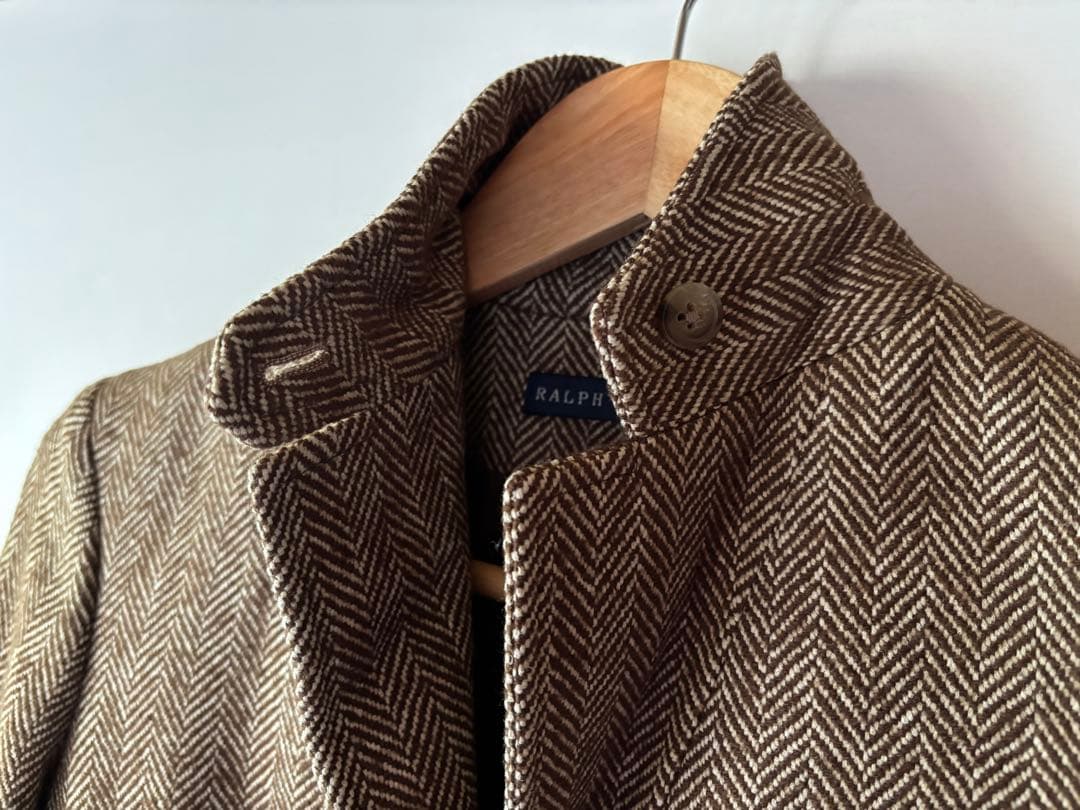 ❤︎ ラルフローレン イタリー製 ヘリンボーン 絹混ウールジャケット サイズ2