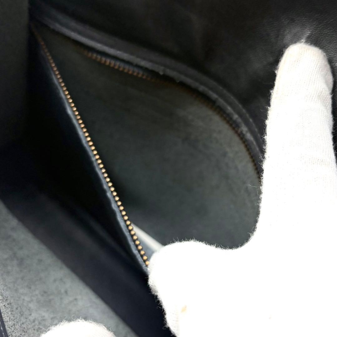 美品✨オールドコーチ 2way ショルダーバッグ ハンド レザー ネイビー