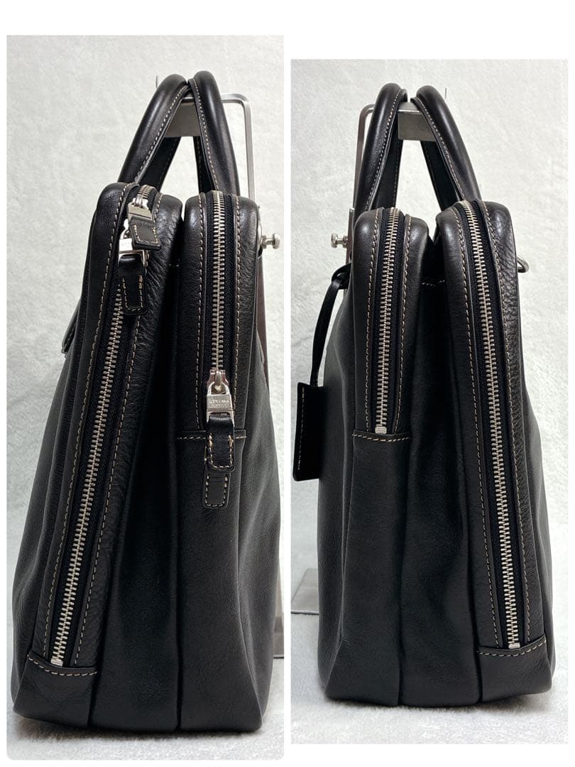 美品　ウルティマトーキョー ビジネスバッグ 2way ブリーフケース 3層 本革